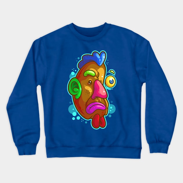 Chicken Tater Head Crewneck Sweatshirt by ArtisticDyslexia